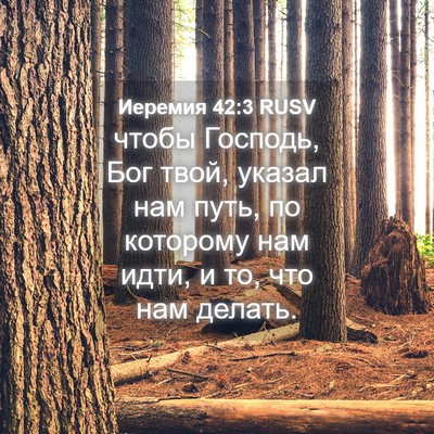 Picture 04 - Иеремия 42:3 RUSV - чтобы Господь, Бог твой, - Bible Verse Picture