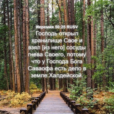 Picture 04 - Иеремия 50:25 RUSV - Господь открыл хранилище - Bible Verse Picture