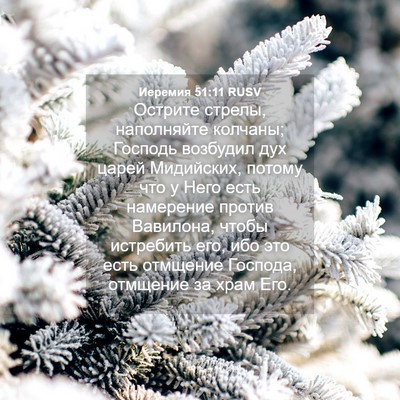 Picture 04 - Иеремия 51:11 RUSV - Острите стрелы, наполняйте - Bible Verse Picture