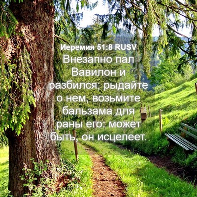 Picture 04 - Иеремия 51:8 RUSV - Внезапно пал Вавилон и - Bible Verse Picture
