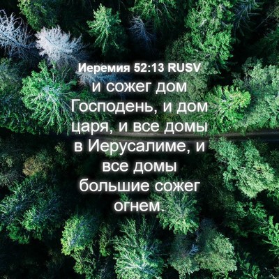 Picture 04 - Иеремия 52:13 RUSV - и сожег дом Господень, и - Bible Verse Picture