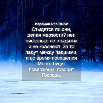 Picture 04 - Иеремия 6:15 RUSV - Стыдятся ли они, делая - Bible Verse Picture