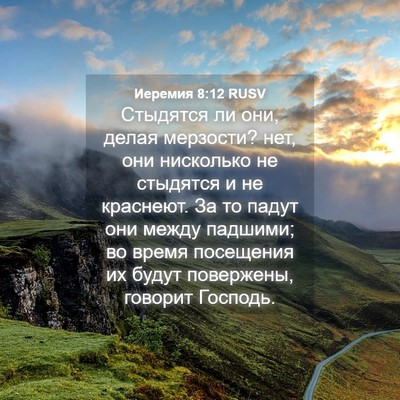 Picture 04 - Иеремия 8:12 RUSV - Стыдятся ли они, делая - Bible Verse Picture