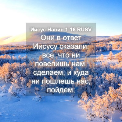 Picture 04 - Иисус Навин 1:16 RUSV - Они в ответ Иисусу сказали: - Bible Verse Picture