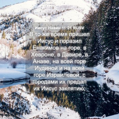 Picture 04 - Иисус Навин 11:21 RUSV - В то же время пришел Иисус - Bible Verse Picture