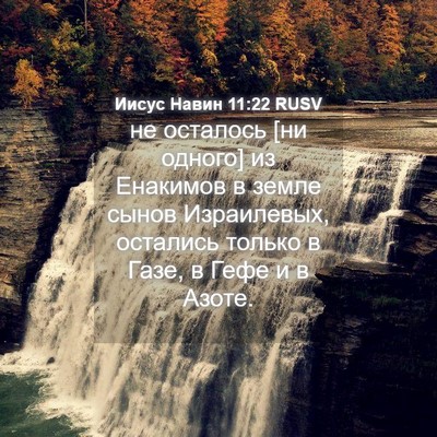 Picture 04 - Иисус Навин 11:22 RUSV - не осталось [ни одного] из - Bible Verse Picture