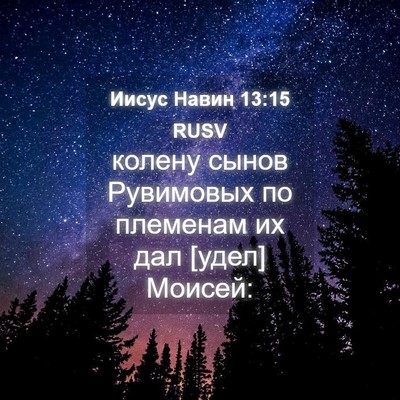 Picture 04 - Иисус Навин 13:15 RUSV - колену сынов Рувимовых по - Bible Verse Picture