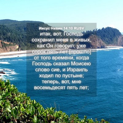 Picture 04 - Иисус Навин 14:10 RUSV - итак, вот, Господь сохранил - Bible Verse Picture