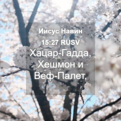 Picture 04 - Иисус Навин 15:27 RUSV - Хацар-Гадда, Хешмон и - Bible Verse Picture