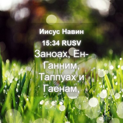 Picture 04 - Иисус Навин 15:34 RUSV - Заноах, Ен-Ганним, Таппуах - Bible Verse Picture