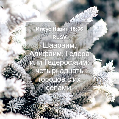 Picture 04 - Иисус Навин 15:36 RUSV - Шаараим, Адифаим, Гедера - Bible Verse Picture
