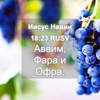 Picture 04 - Иисус Навин 18:23 RUSV - Аввим, Фара и - Bible Verse Picture