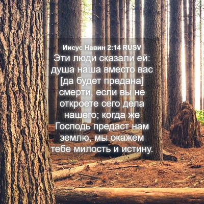 Picture 04 - Иисус Навин 2:14 RUSV - Эти люди сказали ей: душа - Bible Verse Picture