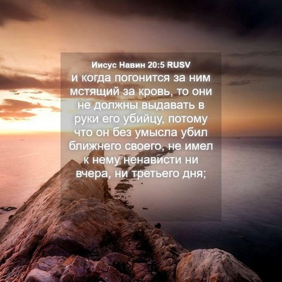 Picture 04 - Иисус Навин 20:5 RUSV - и когда погонится за ним - Bible Verse Picture