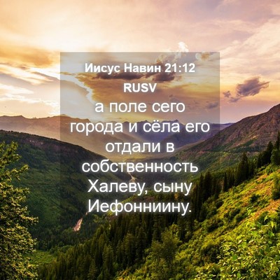 Picture 04 - Иисус Навин 21:12 RUSV - а поле сего города и сёла - Bible Verse Picture