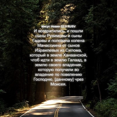 Picture 04 - Иисус Навин 22:9 RUSV - И возвратились, и пошли - Bible Verse Picture