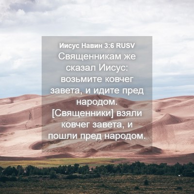 Picture 04 - Иисус Навин 3:6 RUSV - Священникам же сказал - Bible Verse Picture
