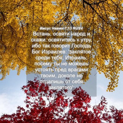 Picture 04 - Иисус Навин 7:13 RUSV - Встань, освяти народ и - Bible Verse Picture