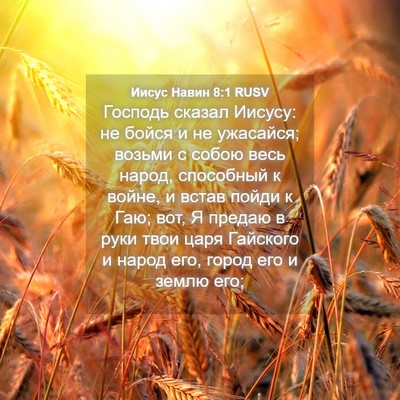 Picture 04 - Иисус Навин 8:1 RUSV - Господь сказал Иисусу: не - Bible Verse Picture
