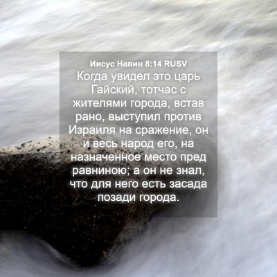 Picture 04 - Иисус Навин 8:14 RUSV - Когда увидел это царь - Bible Verse Picture