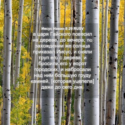 Picture 04 - Иисус Навин 8:29 RUSV - а царя Гайского повесил на - Bible Verse Picture
