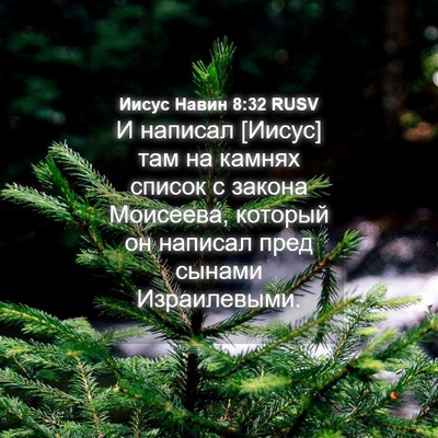 Picture 04 - Иисус Навин 8:32 RUSV - И написал [Иисус] там на - Bible Verse Picture