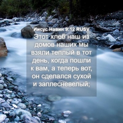 Picture 04 - Иисус Навин 9:12 RUSV - Этот хлеб наш из домов - Bible Verse Picture