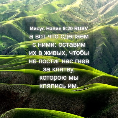 Picture 04 - Иисус Навин 9:20 RUSV - а вот что сделаем с ними: - Bible Verse Picture