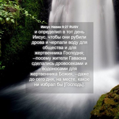 Picture 04 - Иисус Навин 9:27 RUSV - и определил в тот день - Bible Verse Picture