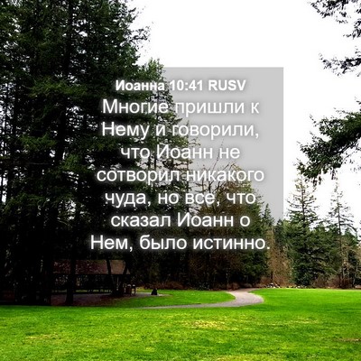 Picture 04 - Иоанна 10:41 RUSV - Многие пришли к Нему и - Bible Verse Picture