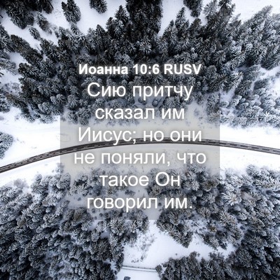 Picture 04 - Иоанна 10:6 RUSV - Сию притчу сказал им Иисус; - Bible Verse Picture