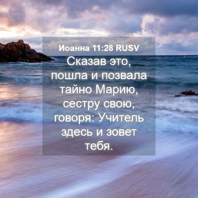 Picture 04 - Иоанна 11:28 RUSV - Сказав это, пошла и позвала - Bible Verse Picture