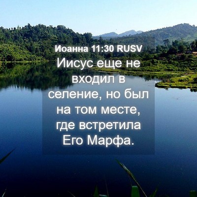 Picture 04 - Иоанна 11:30 RUSV - Иисус еще не входил в - Bible Verse Picture