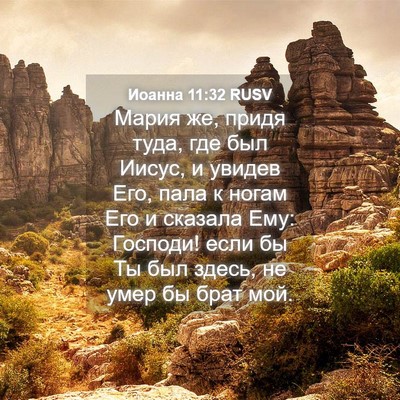 Picture 04 - Иоанна 11:32 RUSV - Мария же, придя туда, где - Bible Verse Picture