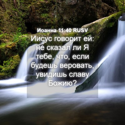 Picture 04 - Иоанна 11:40 RUSV - Иисус говорит ей: не сказал - Bible Verse Picture