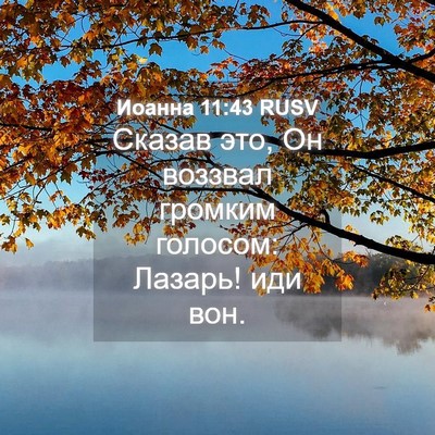 Picture 04 - Иоанна 11:43 RUSV - Сказав это, Он воззвал - Bible Verse Picture