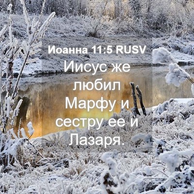 Picture 04 - Иоанна 11:5 RUSV - Иисус же любил Марфу и - Bible Verse Picture