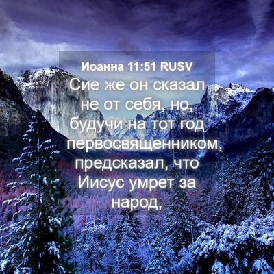 Picture 04 - Иоанна 11:51 RUSV - Сие же он сказал не от себя, - Bible Verse Picture
