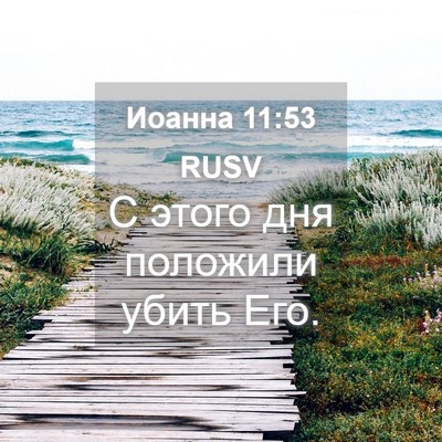Picture 04 - Иоанна 11:53 RUSV - С этого дня положили убить - Bible Verse Picture
