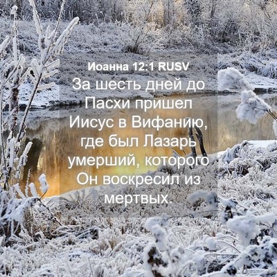 Picture 04 - Иоанна 12:1 RUSV - За шесть дней до Пасхи - Bible Verse Picture