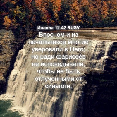 Picture 04 - Иоанна 12:42 RUSV - Впрочем и из начальников - Bible Verse Picture