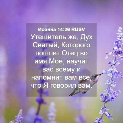 Picture 04 - Иоанна 14:26 RUSV - Утешитель же, Дух Святый, - Bible Verse Picture