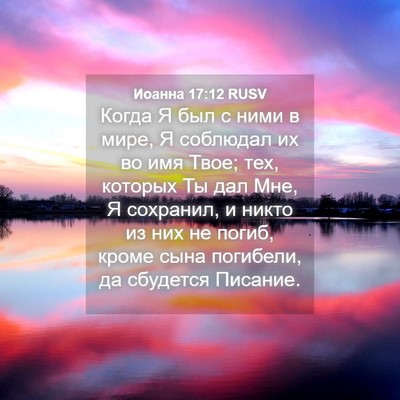 Picture 04 - Иоанна 17:12 RUSV - Когда Я был с ними в мире, Я - Bible Verse Picture