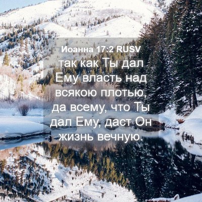 Picture 04 - Иоанна 17:2 RUSV - так как Ты дал Ему власть - Bible Verse Picture