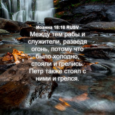 Picture 04 - Иоанна 18:18 RUSV - Между тем рабы и служители, - Bible Verse Picture