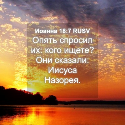 Picture 04 - Иоанна 18:7 RUSV - Опять спросил их: кого - Bible Verse Picture