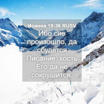 Picture 04 - Иоанна 19:36 RUSV - Ибо сие произошло, да - Bible Verse Picture