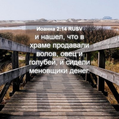 Picture 04 - Иоанна 2:14 RUSV - и нашел, что в храме - Bible Verse Picture