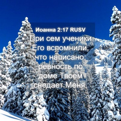 Picture 04 - Иоанна 2:17 RUSV - При сем ученики Его - Bible Verse Picture