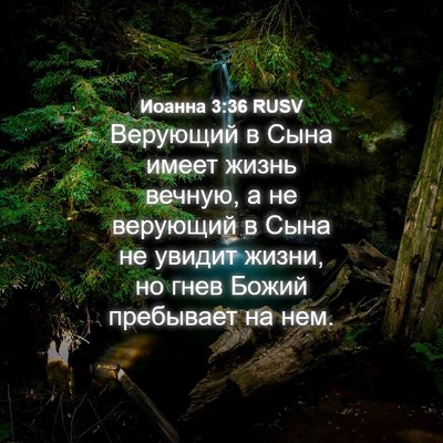 Picture 04 - Иоанна 3:36 RUSV - Верующий в Сына имеет - Bible Verse Picture